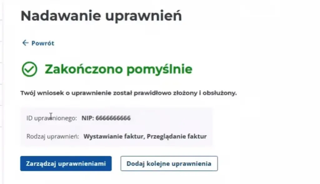 Komunikat o sukcesie